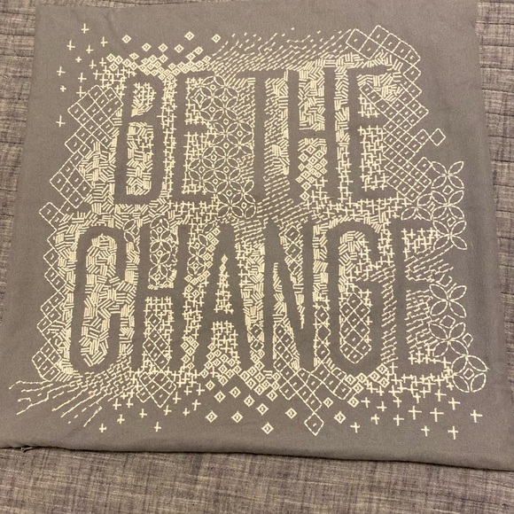 Pottery Barn Teen “Be the Change” Pillow Cover - Picture 2 of 4